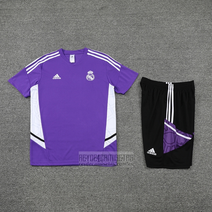 Chandal del Real Madrid Manga Corta 2022-2023 Purpura - Pantalon Corto